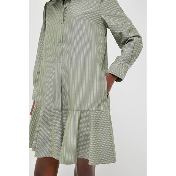 TUCKERNUCK Green Stripe Callahan Shirt Dress Size S NWT Retail $148 Tuckernuck - Picture 5 of 8